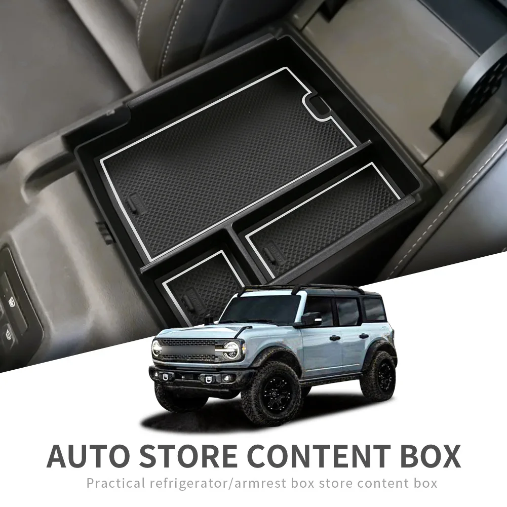 

Center Console Armrest Storage Box For Ford Bronco 2021 2022 Auto Interior Central Storage Organizer Container Tray Accessories