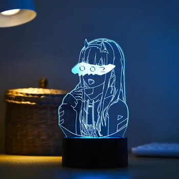 애니메이션 피규어 야간 조명 어린이 소녀 만화 선물 야간 조명 램프, 프랑크스 아크릴 라이트 보드 달링, 7 색 3D