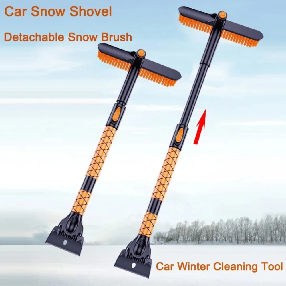 Ice Scrapers For Car Windshield Detachable Scalable Portable Snow Brush Ice Scraper Windshield Snow Brush Car Wash Accessories