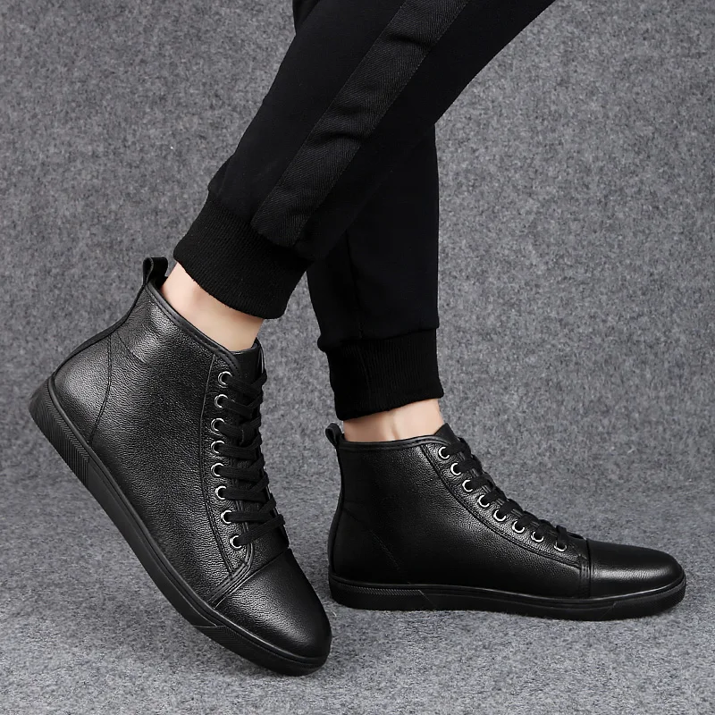 Herren Winterstiefel Aus Echtem Leder Für Warme Outdoor Tage_voghion.com