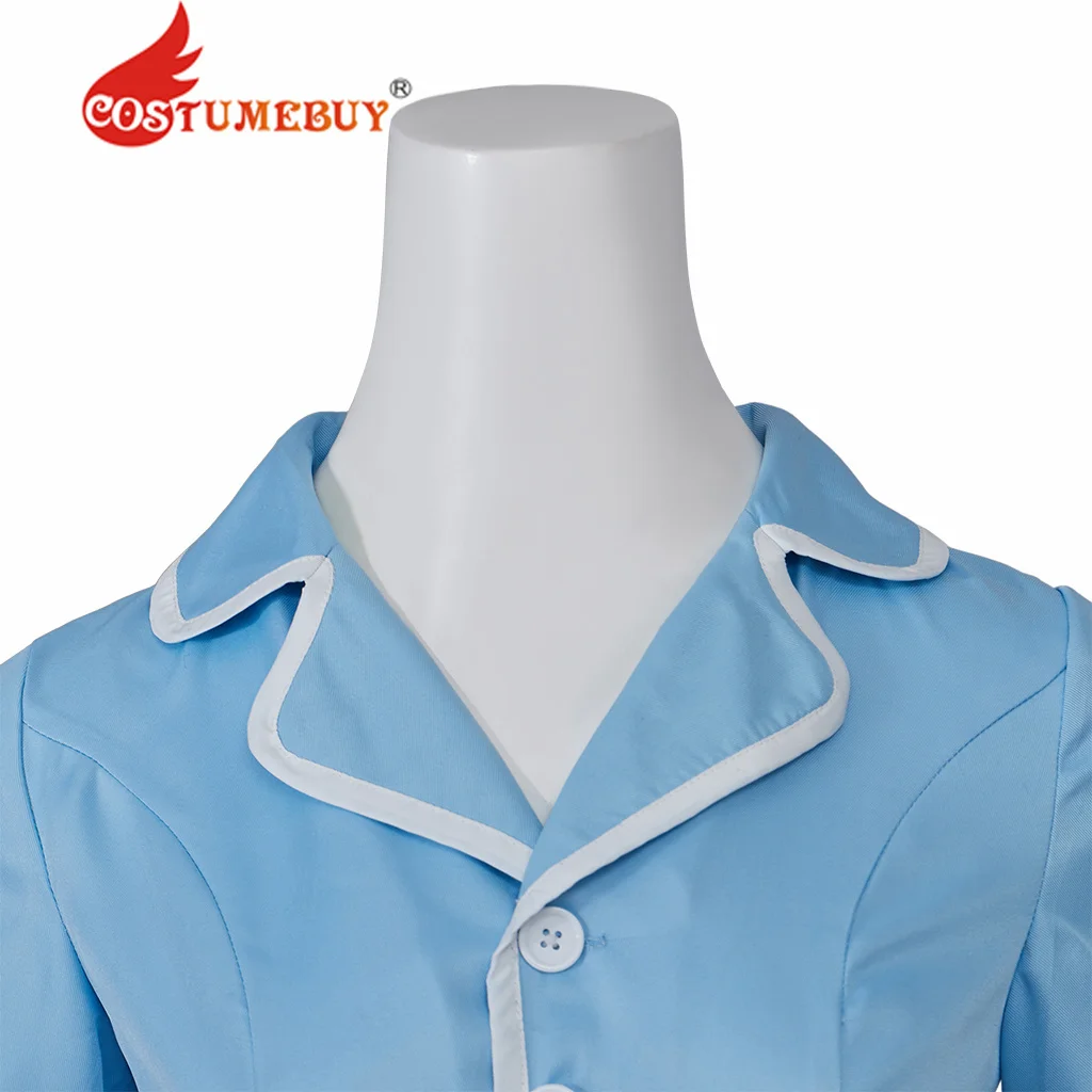 Musical Waitress Cosplay Costume Fancy Blue Maid Dress Uniform