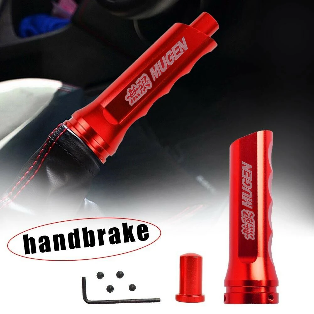 Mugen Aluminum Car Handle Hand Brake Sleeve handbrake Cover Universal Fitment