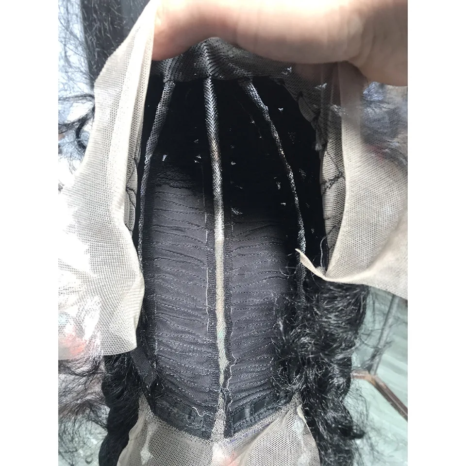 Parrucca con trecce e pizzo frontale, con capelli di bambino, trecce sintetiche a cornrow, parrucca con pizzo 360 senza colla - immagine 5