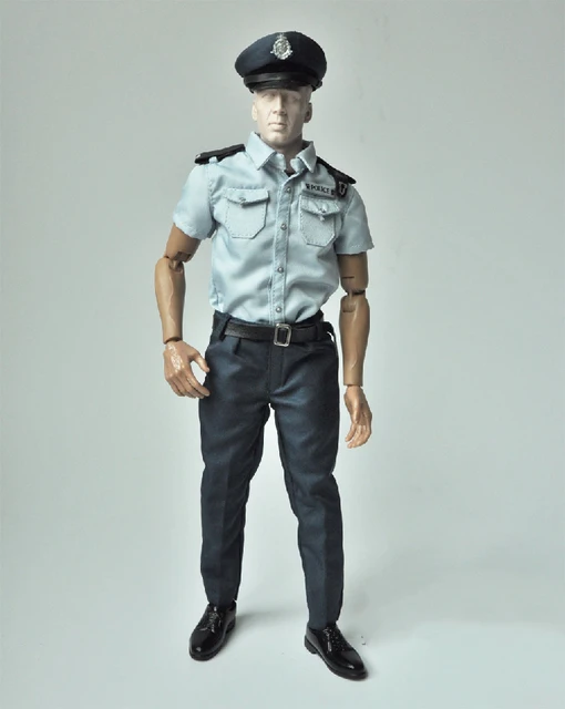 Uniforme de Police de Soldat pour Homme, Pantalon à Manches Courtes,  Chapeau, Chaussures, Vêtements, Modèle Trempé, Accessoires, Adapté à 12  Corps de Figurine d'Action, en Stock, 1/6 - AliExpress