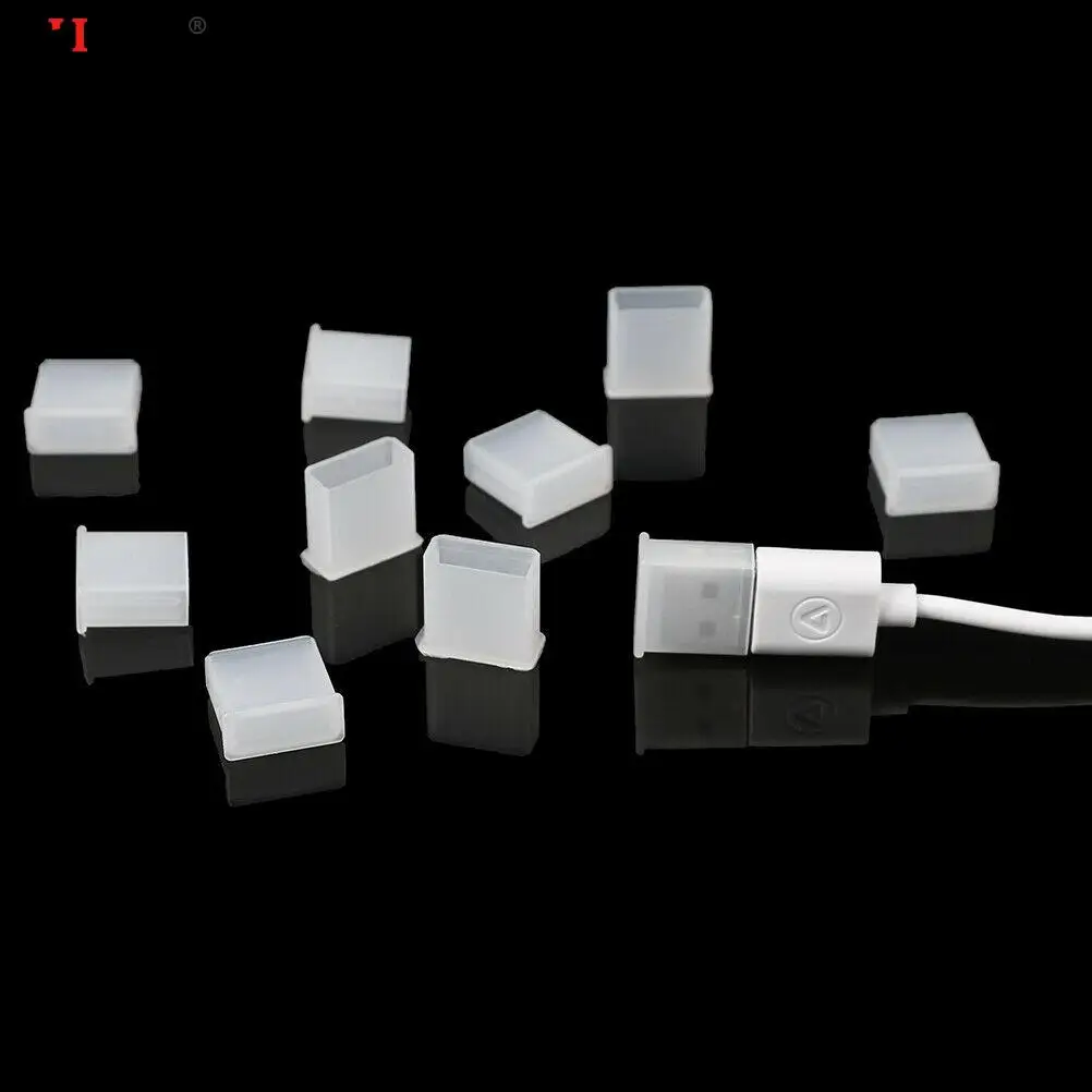 10Pcs Plastic USB male anti-dust plug stopper cap cover protector lidsS* 