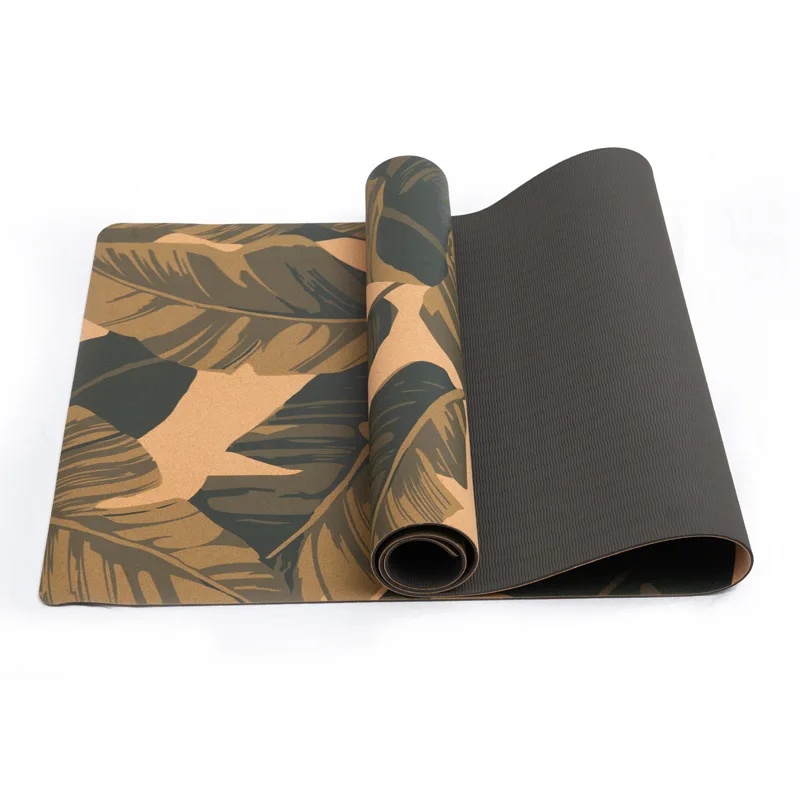 Digital Printing Cork Yoga Mat Beginner TPE Gymnastic Mat Yoga Mat