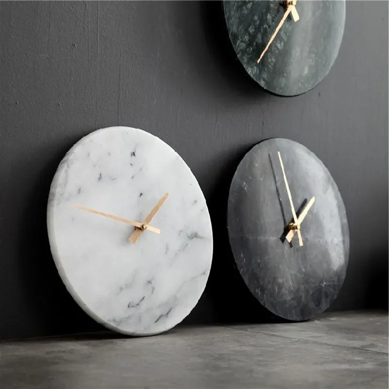 Marble Large Wall Clock Silent Watches Clocks
