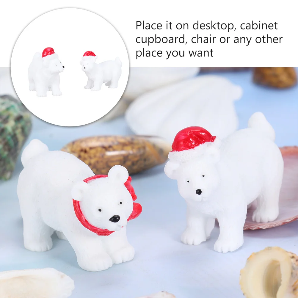 

Christmas Ornaments Miniature Bear Adornment Lovely Bear- landscape Christmas Tree Ornaments for Christmas Gifts and Decoration