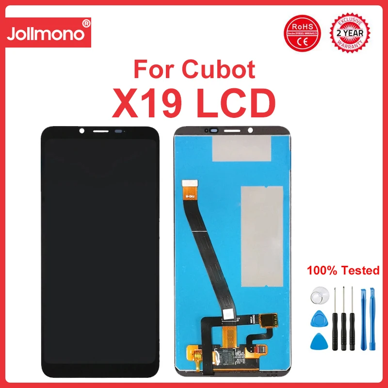 

5.93 inch CUBOT X19 LCD Display+Touch Screen Digitizer Assembly 100% LCD+Touch Digitizer For CUBOT X19S Sensor LCD TP