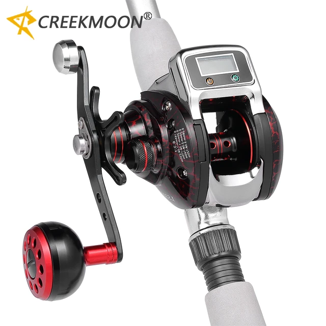 Baitcasting Fishing Reel 6.3:1 High Speed 15KG Drag Power Smooth 16+1Ball  Bearing Digital Display Electronic Boat Fishing Wheel