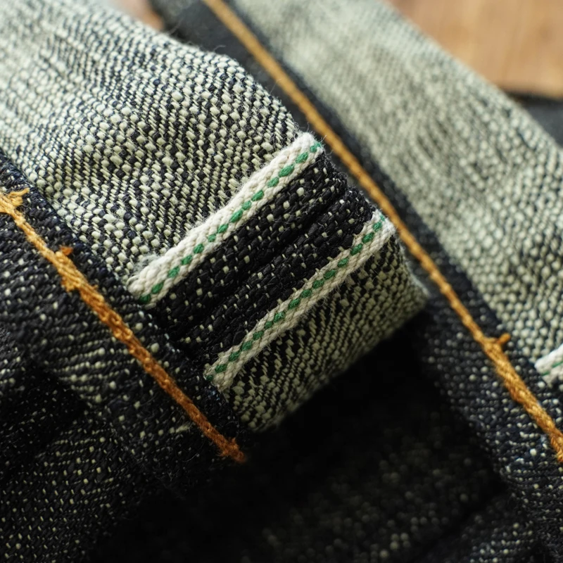 Sauce Zhan Mans Jeans Sanforized Selvedge Denim Jeans Limited EditionDouble-sided Dyeing 66 Fit 20 Oz 3
