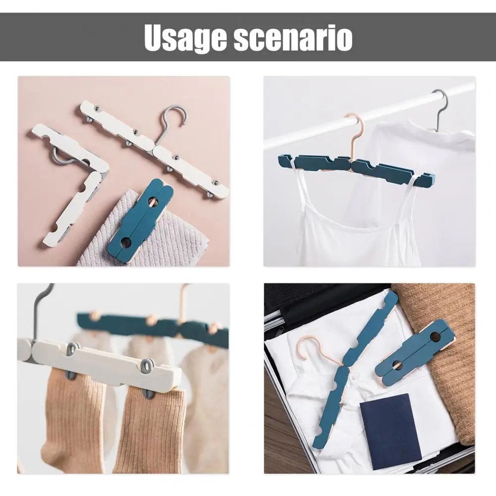 

Space-saving Hanger Travel-friendly Hanger Space-saving Folding Clothes Hanger Anti-slip Windproof Drying Rack for Towels Coats