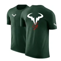 Rafael Nadal joueur de tennis hommes marque coton haute qualité impression ordinaire à manches courtes T-Shirt couleur unie décontracté hauts 4