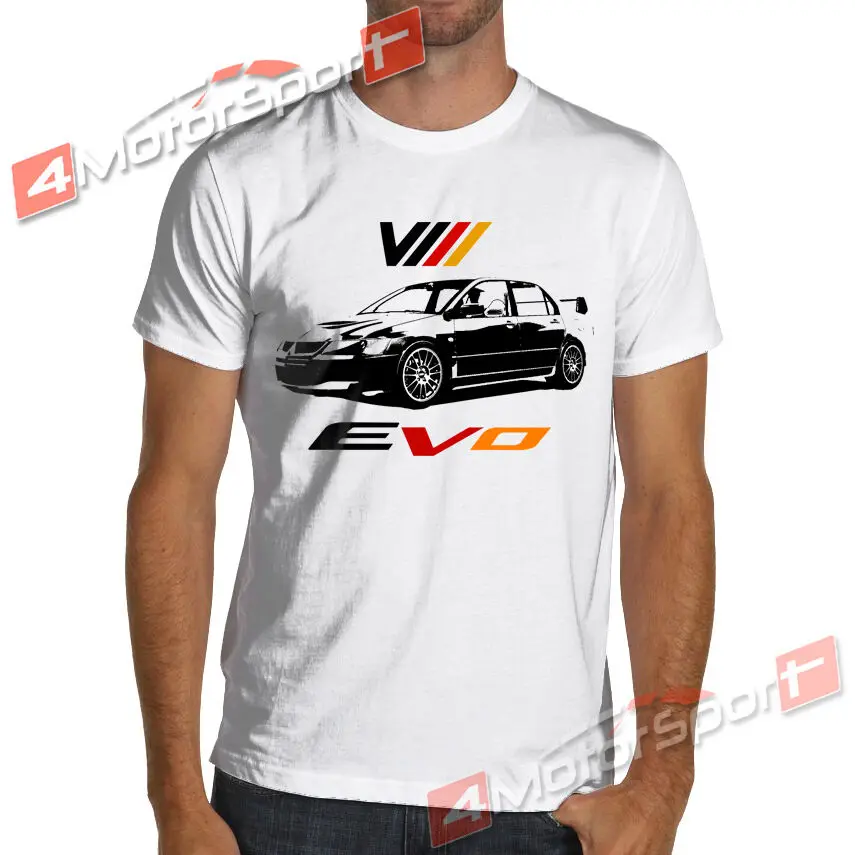 Lancer Evolution Viii T-Shirt Jdm Bianca O Grigia Evo 8 Rally Wrc
