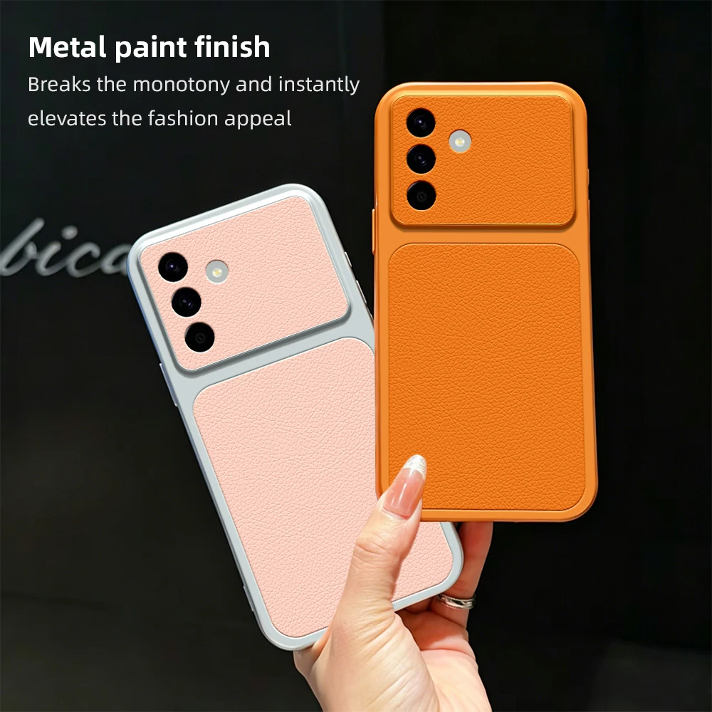 Luxury Shockproof Hybrid Leather Texture Hard Case Cover