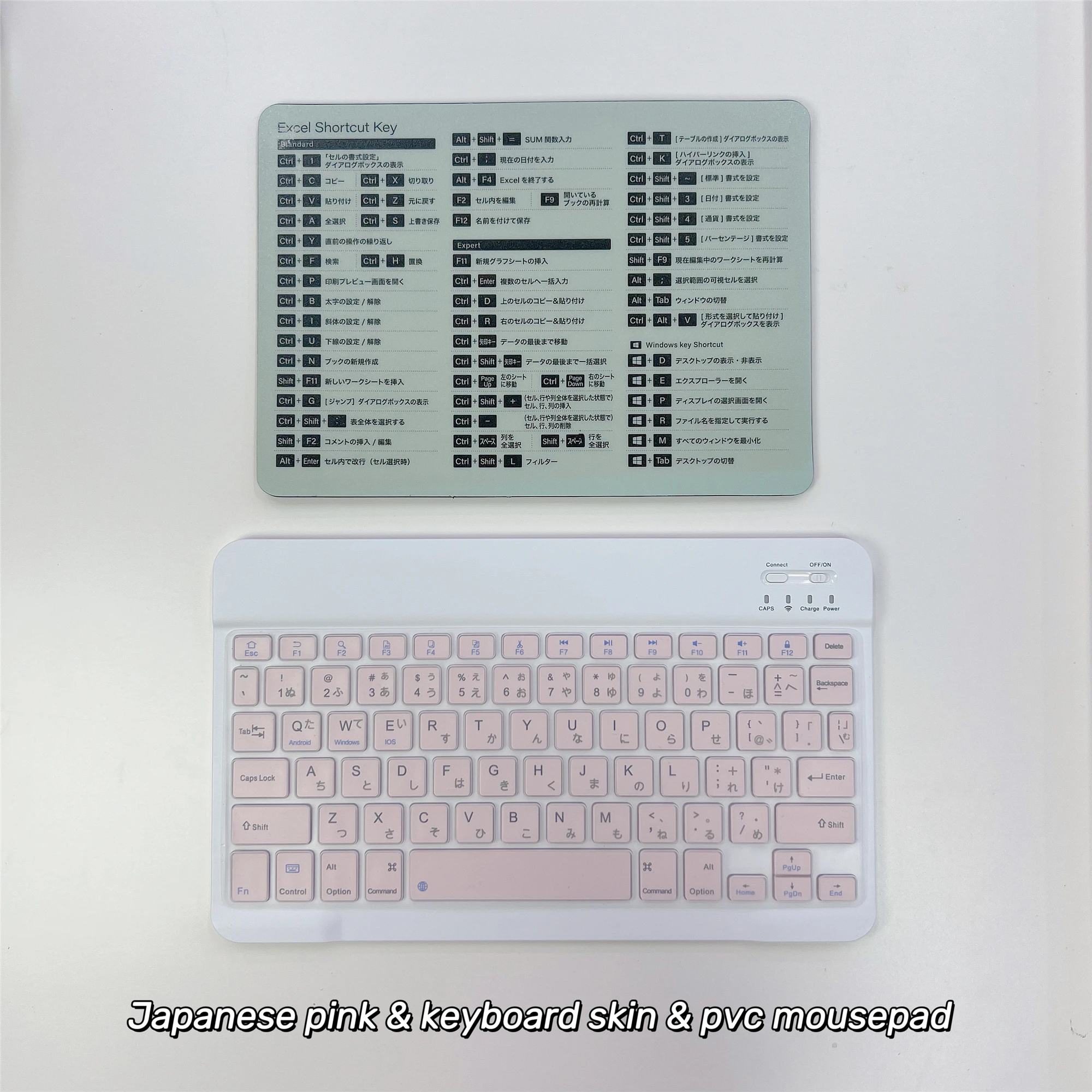 Japanese language Ultra-Slim Bluetooth Keyboard Portable Mini Wireless Rechargeable for Apple iPad iPhone Japanese