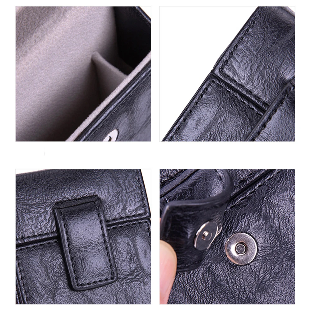 Elegant PU Leather Cigarette & Lighter Case with 20 Stick Capacity