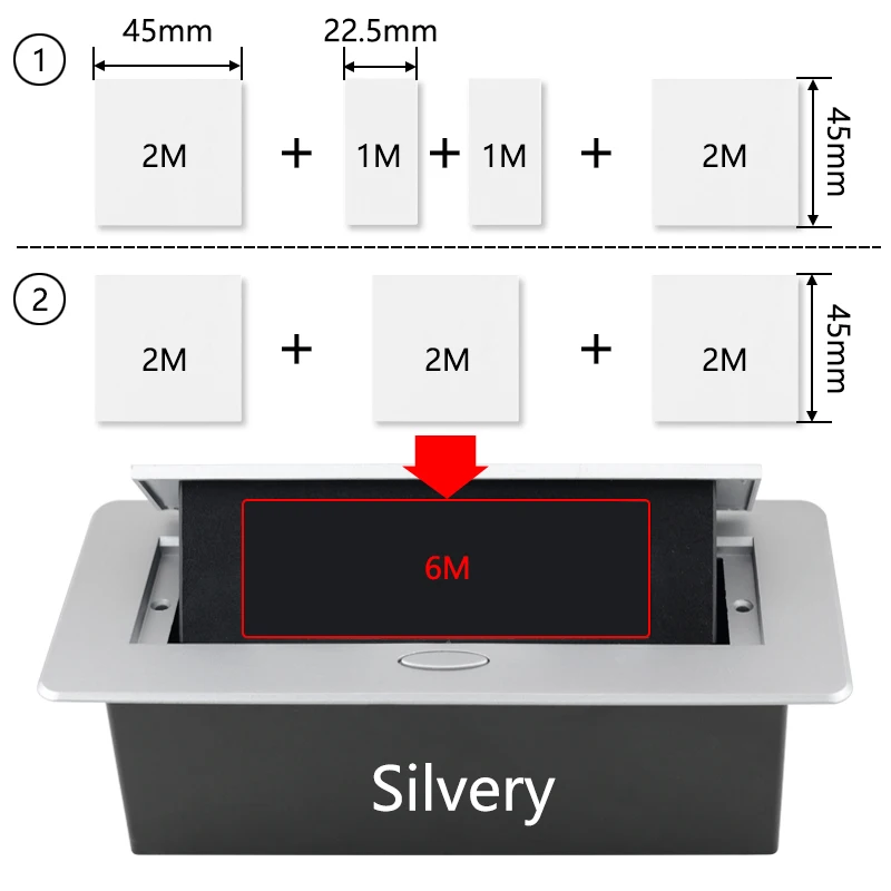 Multifunctional Pop-Up Desktop Power Outlet with USB, HDMI, RJ45, Type C, and TV Ports