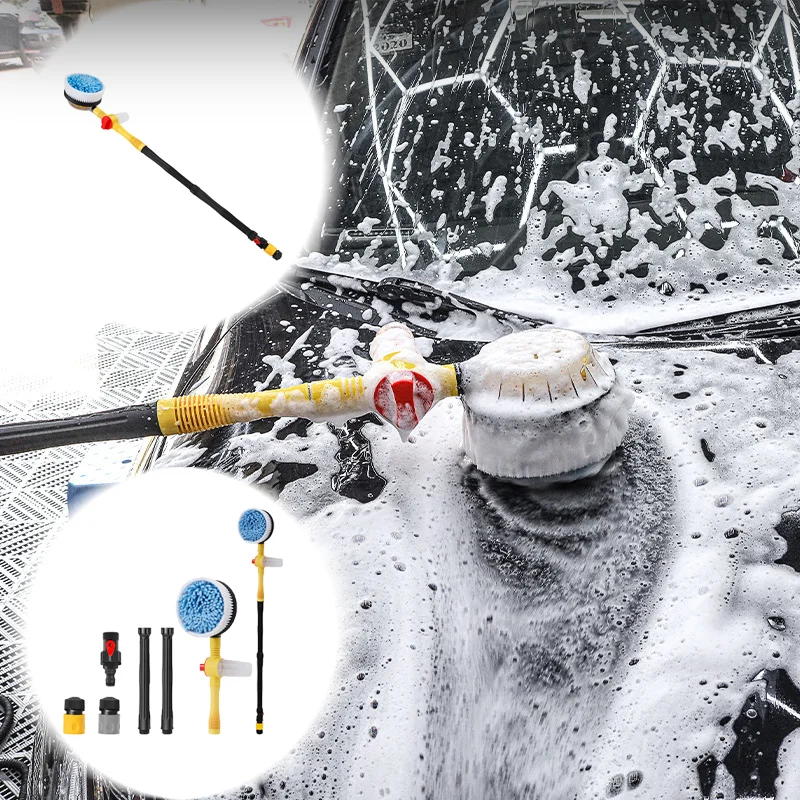 360DegreeAutomaticCarWashBrushSetAutomotiveCleaningKitLong