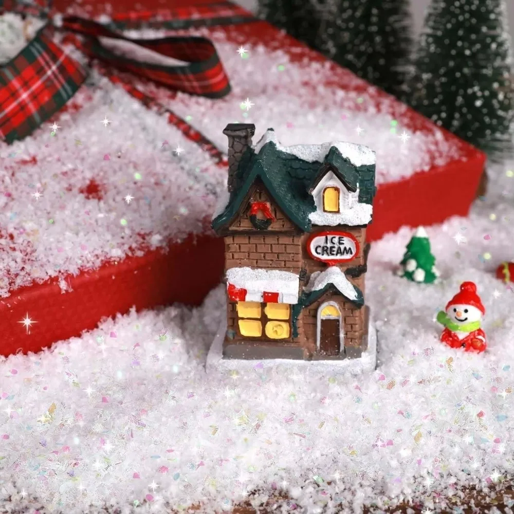 20/100g 3D Snowflake Decoration Artificial Snow Powder White Colorful DIY Crafts Fake Snow Fluffy Snowflake Christmas Snow