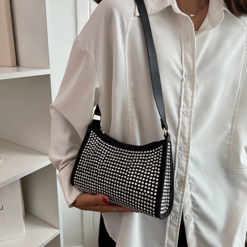 2020 new women bag Nylon Diamonds Bucket Fashion Chains Shoulder Bags purses  and handbags Euro-America style nightclub - AliExpress