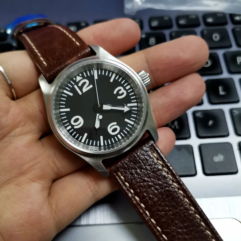 20Bar Impermeabile Small Lady Men 36Mm Dive Orologi Meccanici Quadrante Sterile Black Hand Green Lume Japan Nh35A Movt Vintage Archiviato
