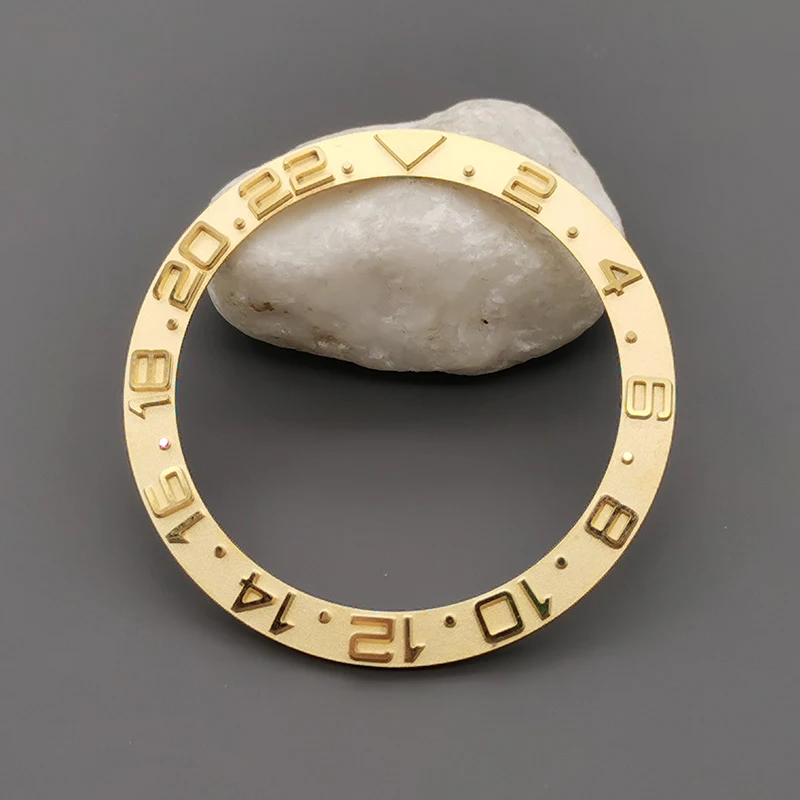 Curved Metal Bezel Insert Ring