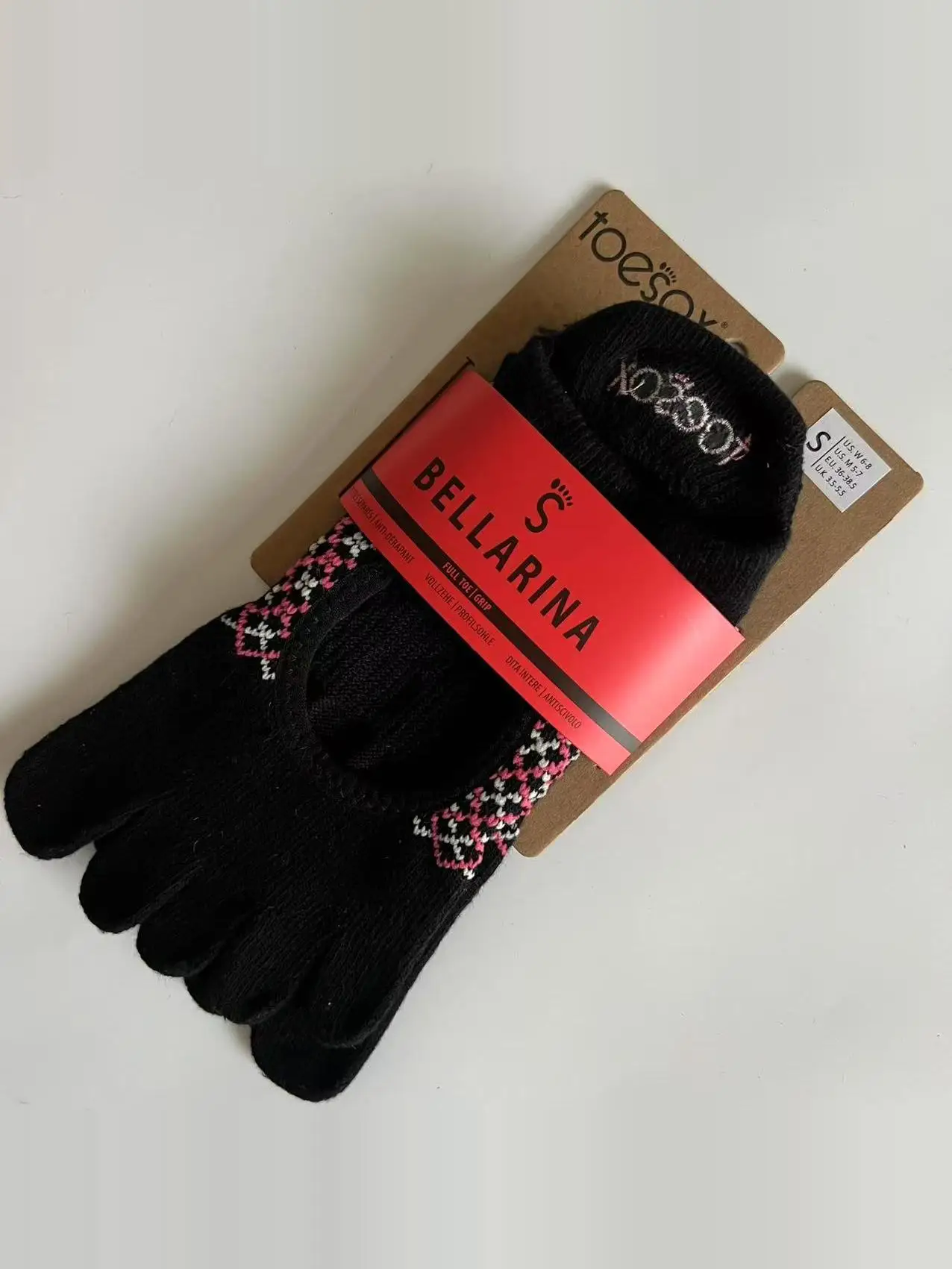 Toesox Yoga Sos Pilates Glue Ladies Five-Finger Fitn Floor Training Dance Sos Pure Cotton Women's Sport Fans Supplies