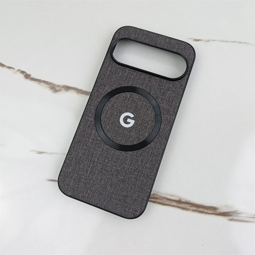 Luxury Fabric Cloth Magnetic Case with Wireless Charging Compatibility