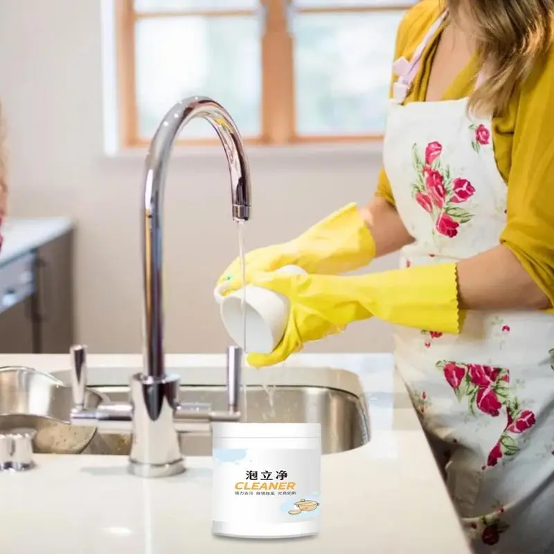Home Heavy Oil Cleaning Powder Stain Removal Anti-Rust Kitchen Cleaning Tool for Faucets Sinks Bathtubs Toilets Floors Walls