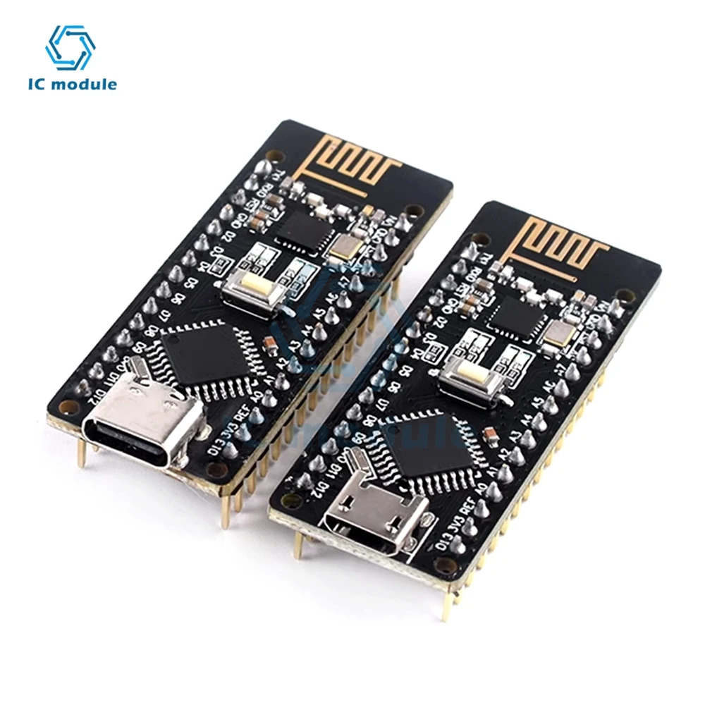 

Type C Micro USB RF-Nano is compatible with ATMEGA328P Nano V3.0 QFN32 16M CH340 Integrate NRF24L01 wireless module