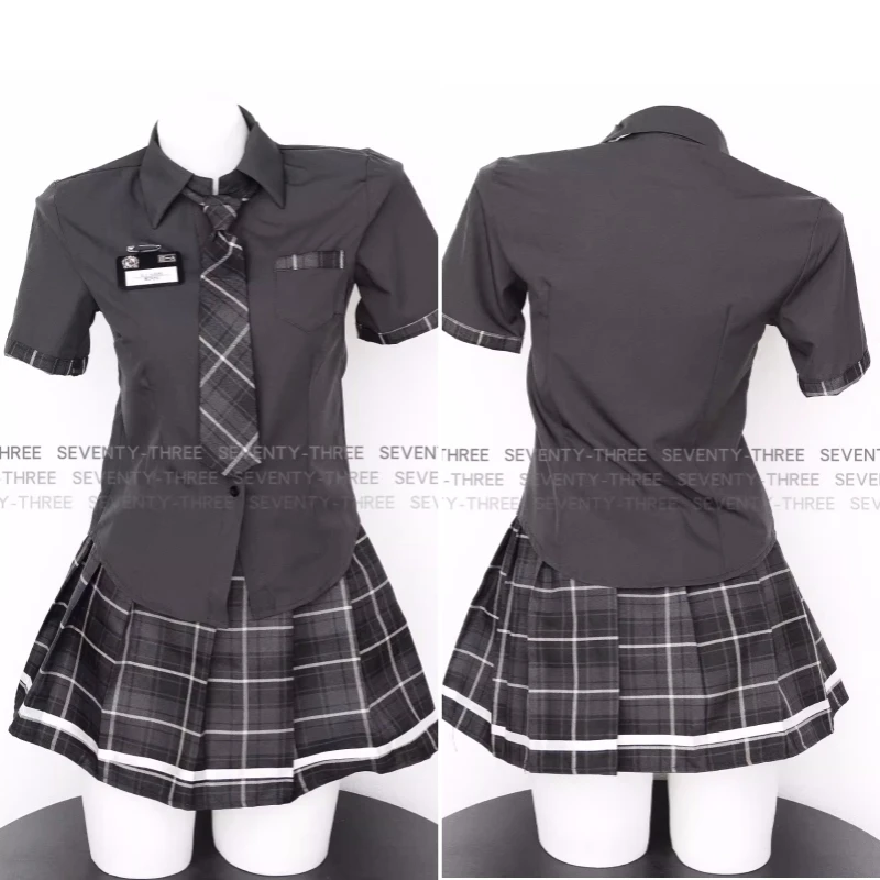 

Школьная Девочка наряды для ролевых игр серая рубашка короткая женская японская Студенческая форма Jk костюм для косплея