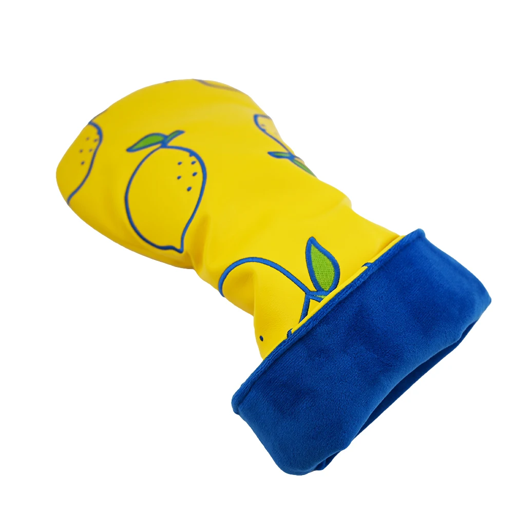Golf Headcovers Fruit Pattern PU Leather Protector Set For Driver Fairway Hybrid Waterproof Club Head Covers Golf Supplies