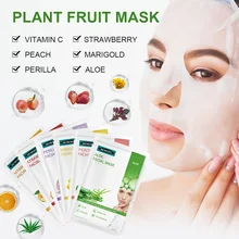 

1PC Fruit Face Mask VC Aloe Moisturizing Hydrating Face Sheet Anti-Wrinkles Skin Repair Whitening Facial Mask Face Skin Care