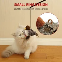 Interactive Cat Toys Flying Bird Cat Toy Flapping Wings Sparrow Catnip Toys Vivid Chirpi]ng Simulation Bird Interactive Cat Toy 5