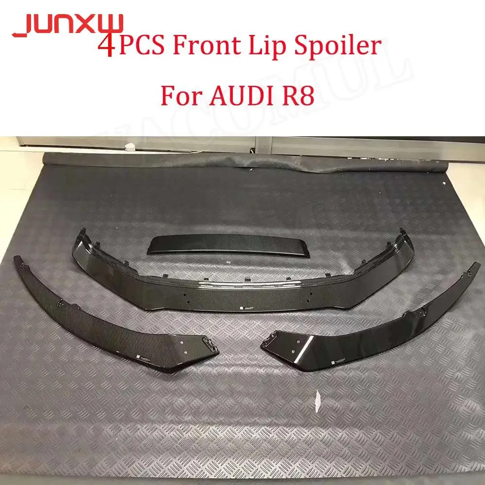 Per Audi R8 2016 2017 2018 2019 Car Racing Paraurti Anteriore In Fibra Di Carbonio Spoiler Mento Splitter Body Kit