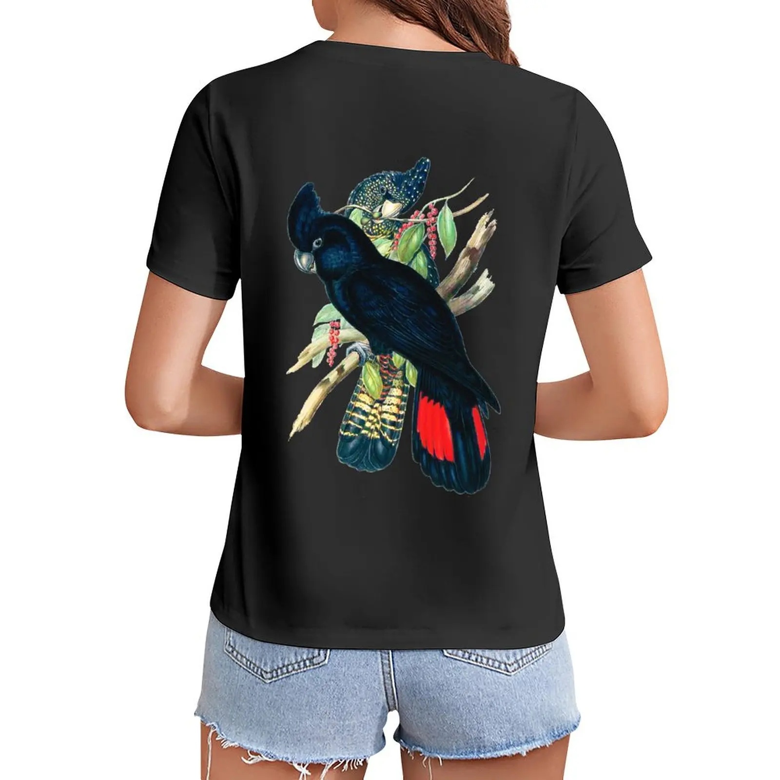 

Australian Banksian Black Cockatoo T-Shirt new edition hippie clothes t-shirts for Women graphic tees