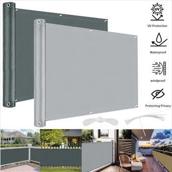 Waterproof Balcony Privacy Shade Cloth – 95% UV Protection Fence Screen 1