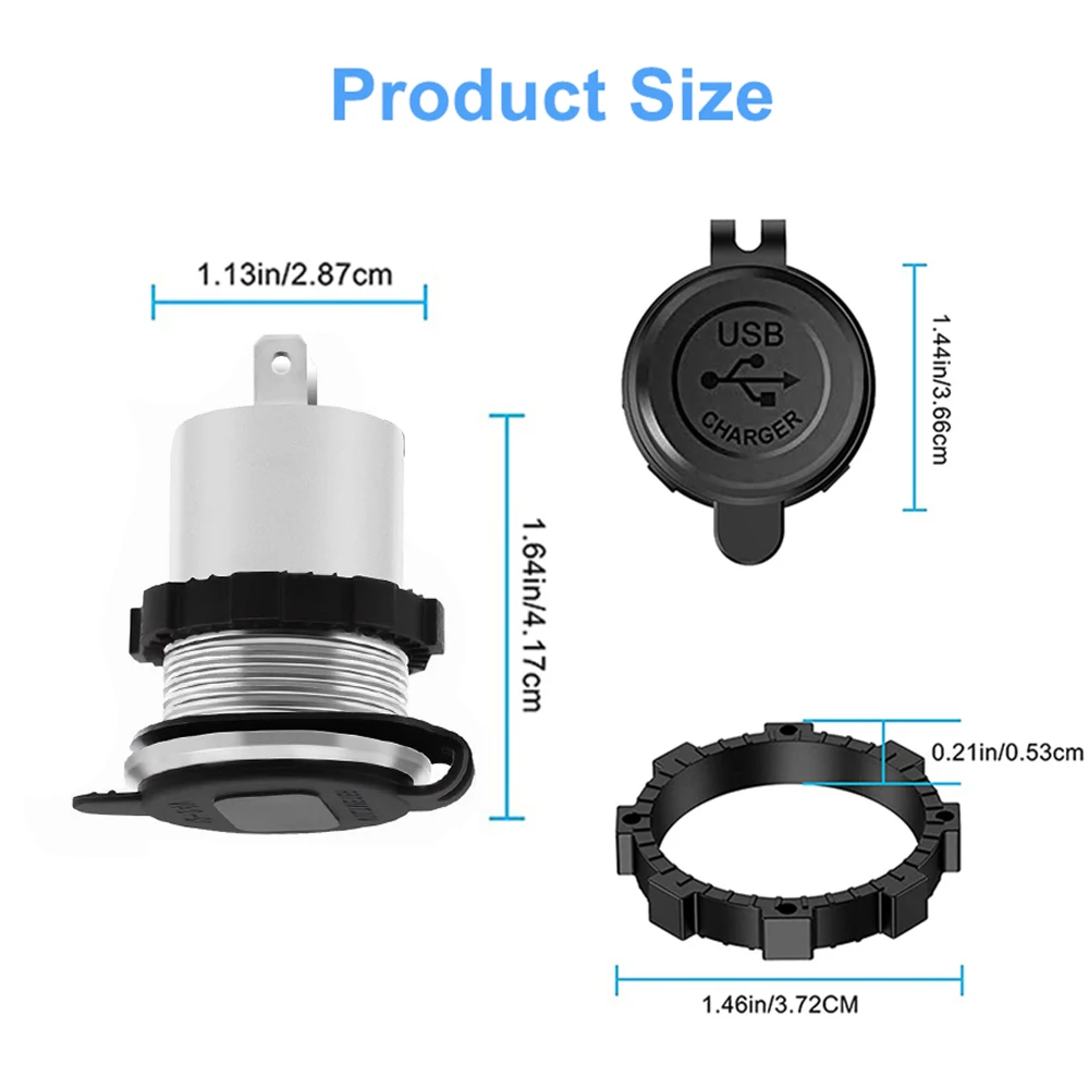 Car Charger QC 3.0 Aluminium 3 Port
