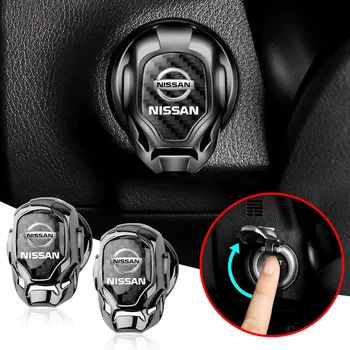 Auto One-Click Bottoni di Avviamento Copertura Protettiva Decorazione Per Nissan Tiida Sylphy Teana X Trail T30 T32 Almera Qashqai J10 J11