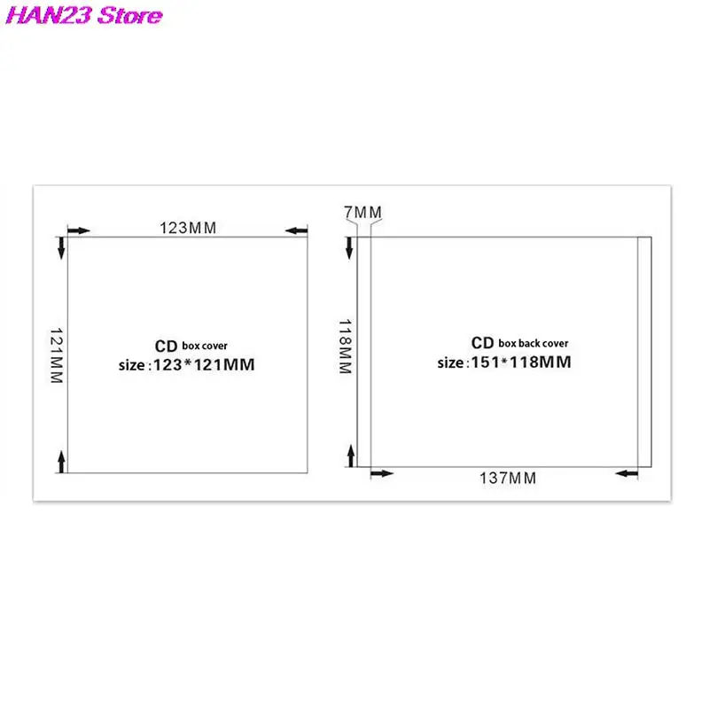 Transparent Bottom CD Box 1PC Empty CD Case PP Plastic Case Capacity 1-2 Discs