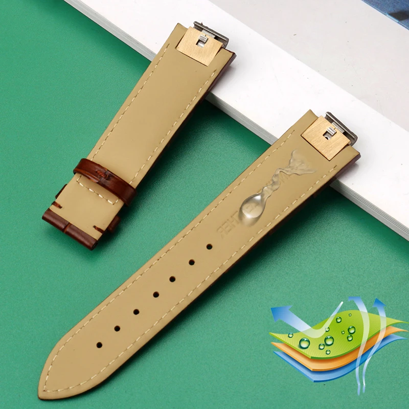 For Louis Vuitton Men's Women's First Layer Cow Leather Watch Strap LV Leather  Watch Band Black Raised Mouth 10 12mm Watchband - AliExpress