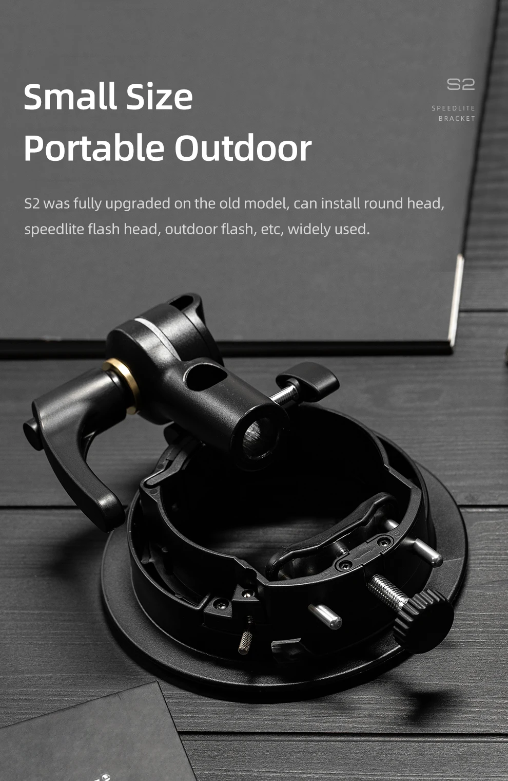 S2 Bowens Mount Flash S-type Holder Bracket for V1 V860II AD200 AD400PRO Speedl