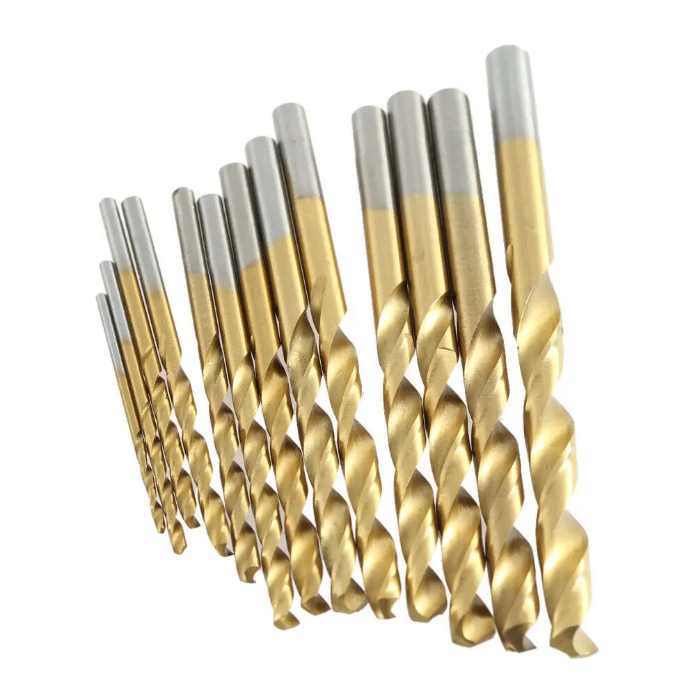 

13pcs 1.5-6.5mm HSS Twist Drill Bit Set Metric Titanium Coated Drill Bit