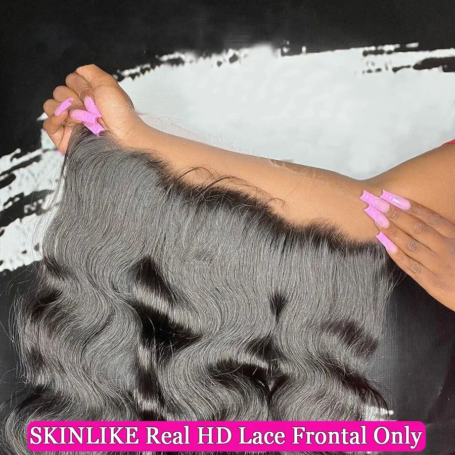Body Wave 5X5/6X6/7X7 SKINLIKE HD Lace Closure Only Melt Skins Vrigin Hair Undetectable 13X6 HD Lace Frontal Closure Human Hair