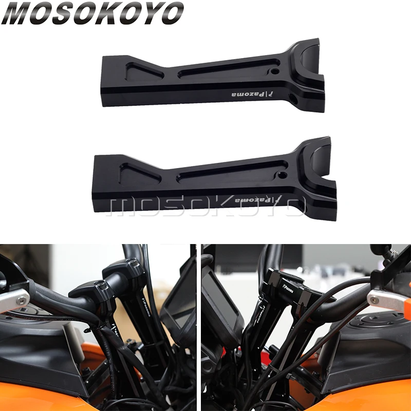 

For Pan America 1250 Motorcycle Handlebar Hand Risers 6.3" Rise Tall Upright Riser for RA 1250 S RA1250 RA1250S Handle Bar Riser