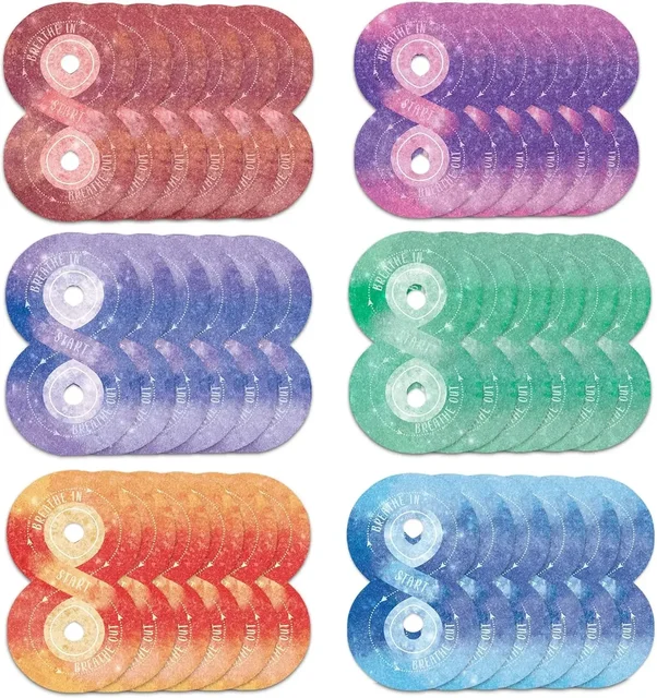 50Pcs Anxiety Sensory Stickers - Reusable Textured Fidget Strips For Calm, Mindfulness At School Or Office