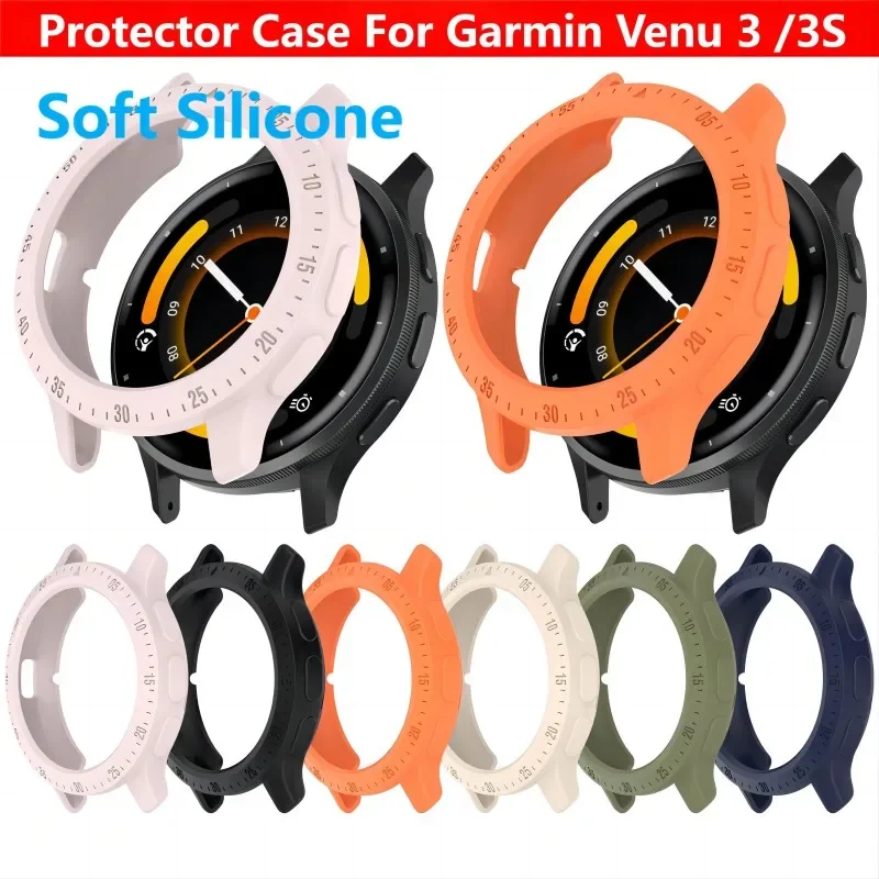 

Защитный чехол для смарт-часов Garmin CAME 3 3S, силиконовый бампер Venu3 Venu3S, защитный чехол, аксессуары, ремешок из ТПУ