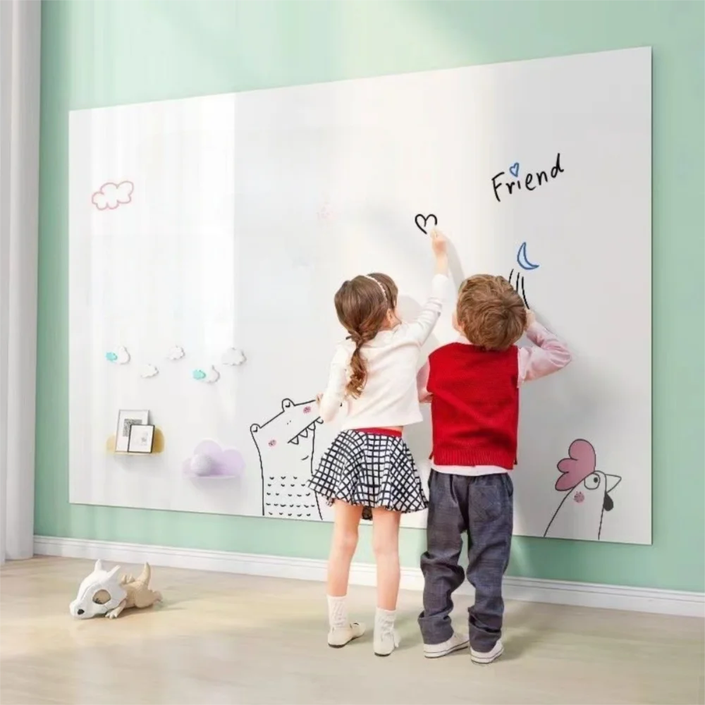 Electrostatic Whiteboard Sticker Reusable Removable Teaching Graffiti Drawing Board Household PP Erasable Whiteboard - 2