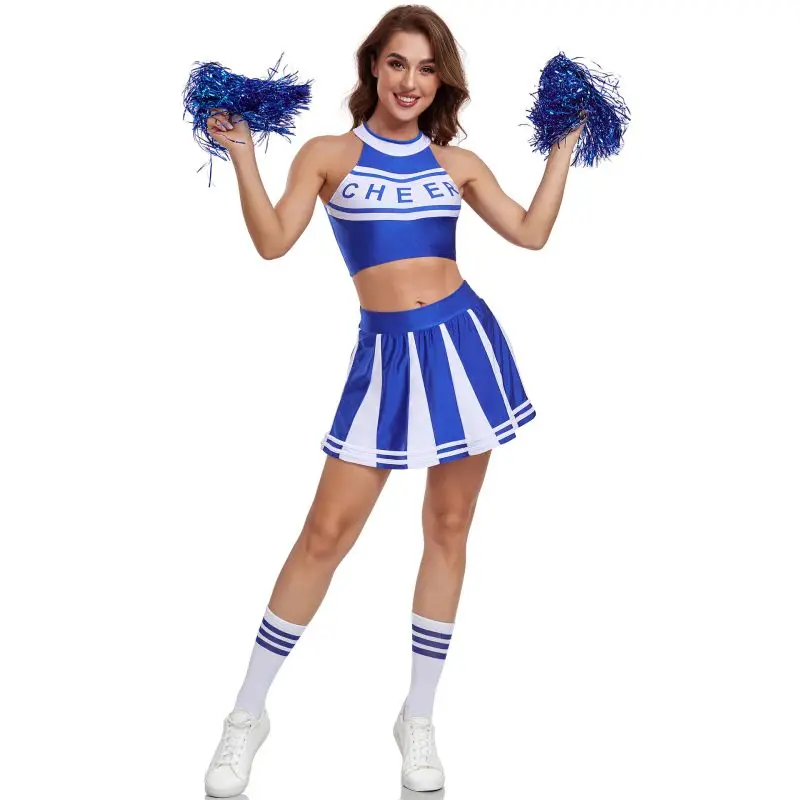 Women Cheerleading Uniform Outfit Fashion Breathable Sports Clothes Set